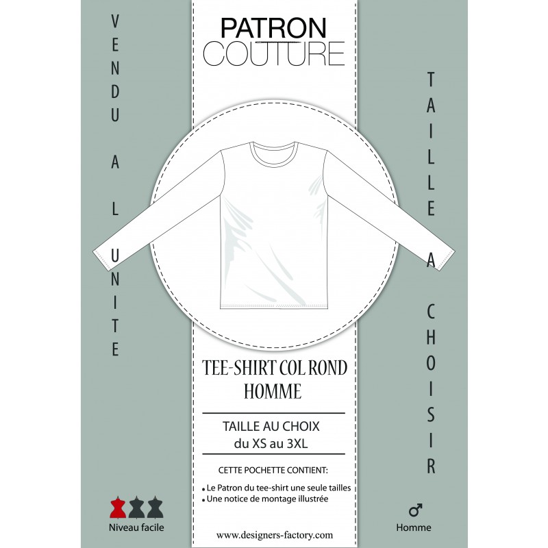 Patron Tee Shirt Homme Gratuit à Télécharger