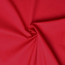 Tissu popeline 100% coton rouge, de belle qualité