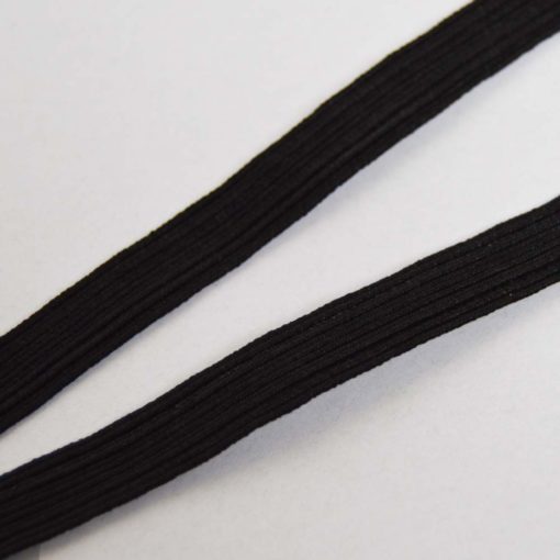 Ruban élastique Noir côtelé, Largeur 1cm
