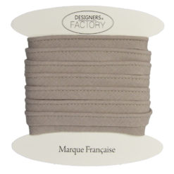 Taupe cotton piping trim - designers-factory.com