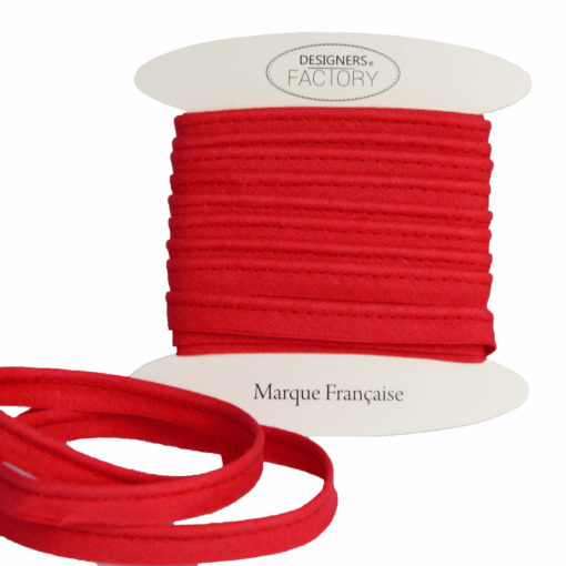 Red Cotton flanged insert piping cord