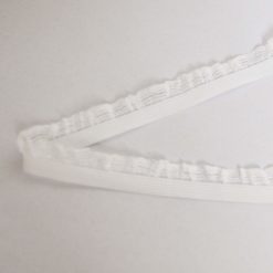 Picot élastique Blanc avec feston, Largeur 1cm