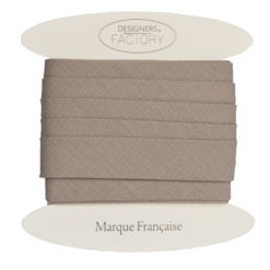 biais coton taupe