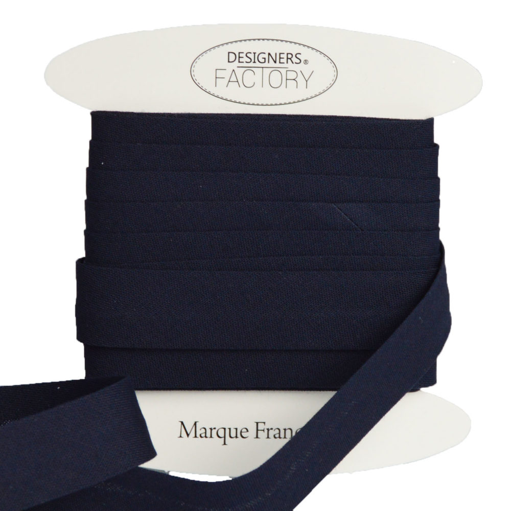 Cotone cucitura sbieco Blu scuro