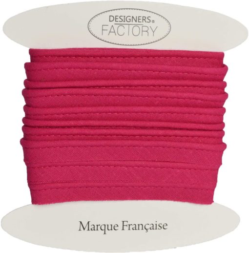 Fuchsia cotton flanged piping cord - designers-factory.com