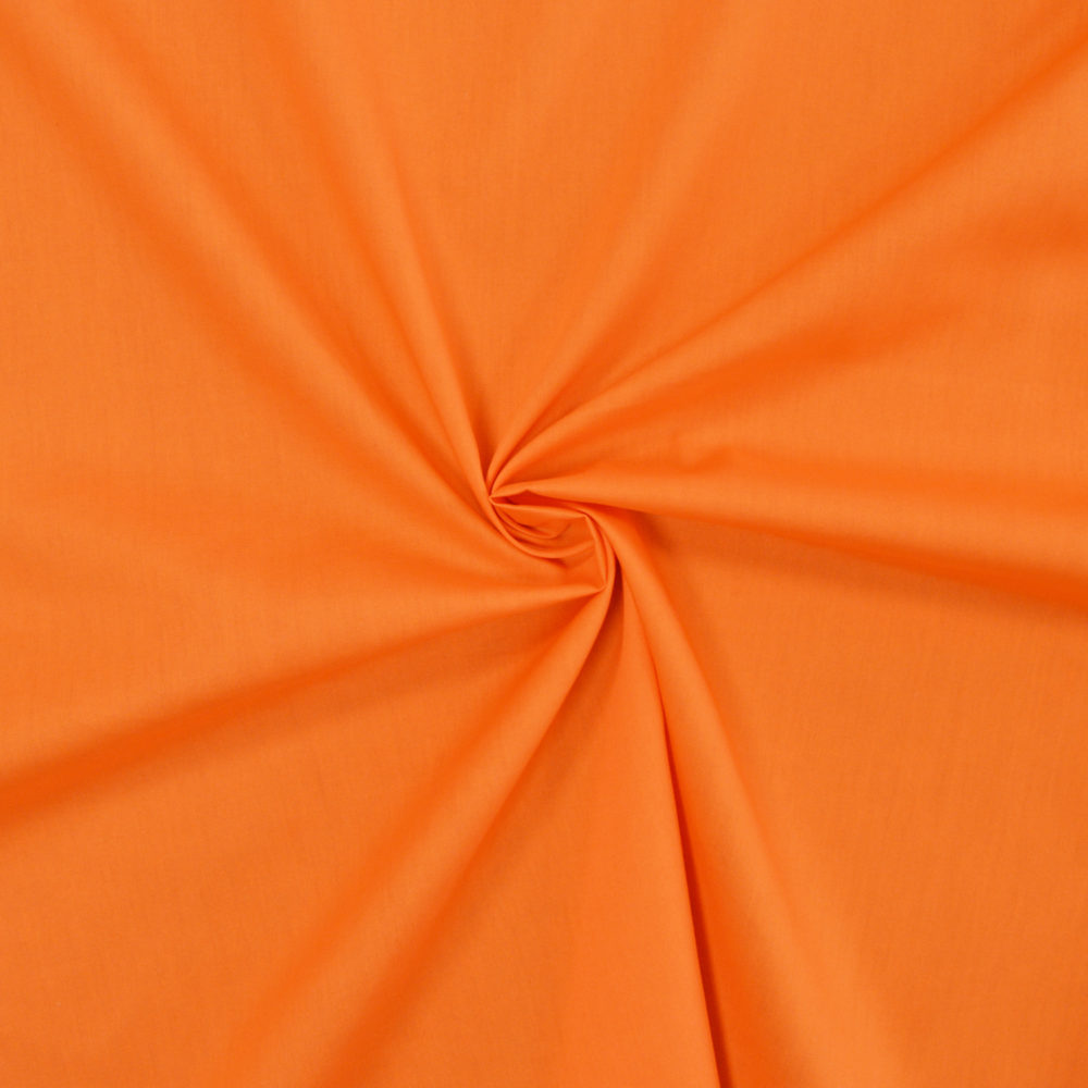 tissu popeline de coton orange - www.designers-factory.com