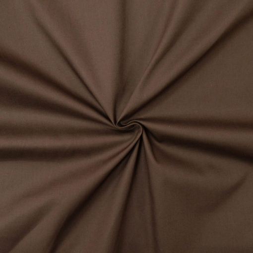 Brown cotton poplin fabric - www.designers-factory.com
