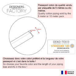 Passepoil coton - designers-factory.com