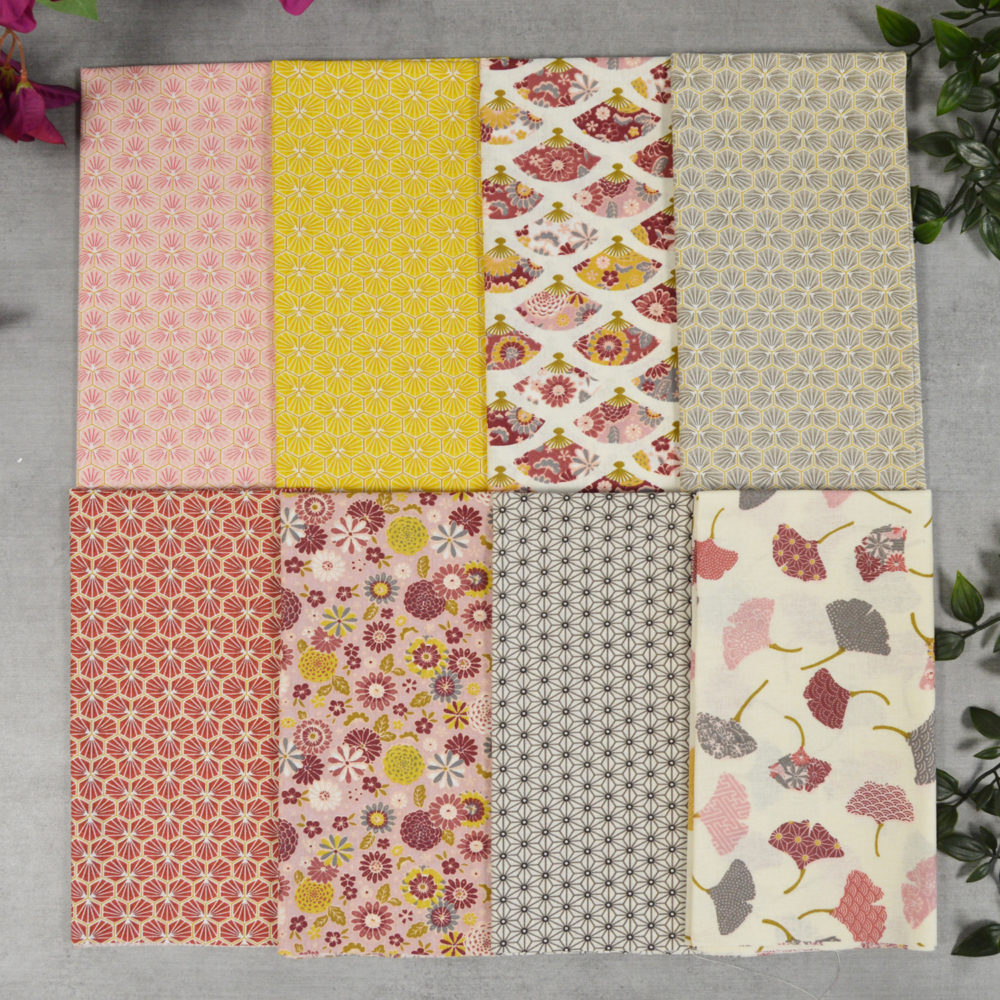 Lot de 8 Coupons tissus imprimés oeko tex (Lot D) – Image 5