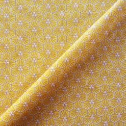 Tissu coton imprimé graphic jaune