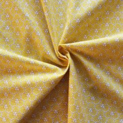 Tissu coton imprimé graphic jaune
