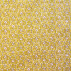 Tissu coton imprimé graphic jaune