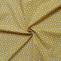 Tissu coton imprimé star jaune
