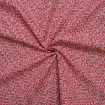 Tissu coton imprimé mozaic rouge