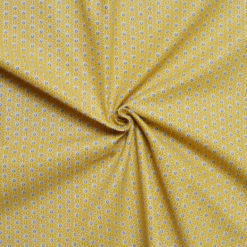 Tissu coton imprimé mozaic jaune