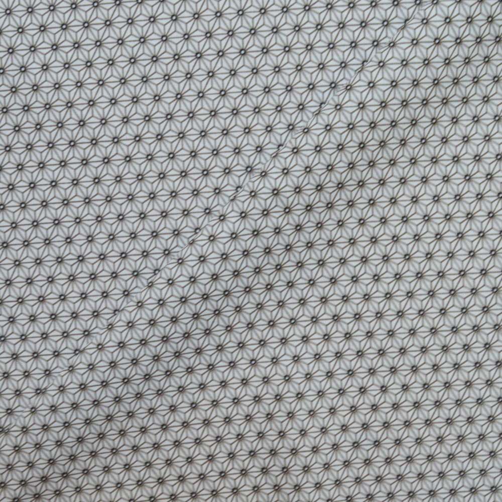 Tissu coton imprimé mozaic beige