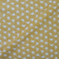 Tissu coton imprimé Daisy jaune