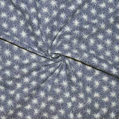Tissu coton imprimé Daisy bleu