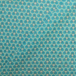 Tissu coton imprimé graphic aqua