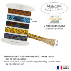 Wax cotton bias tape - designers-factory.com