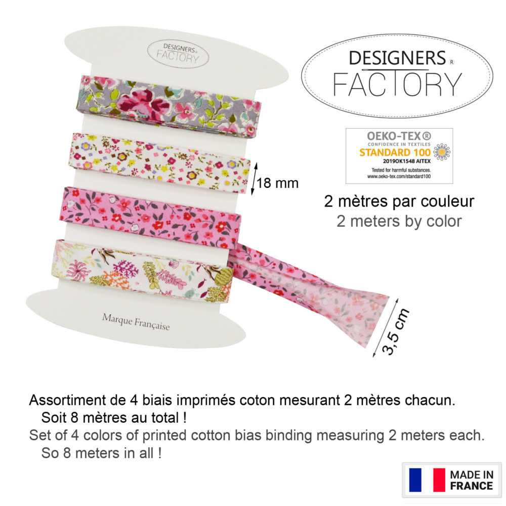 Biais coton imprimé - www.designers-factory.com