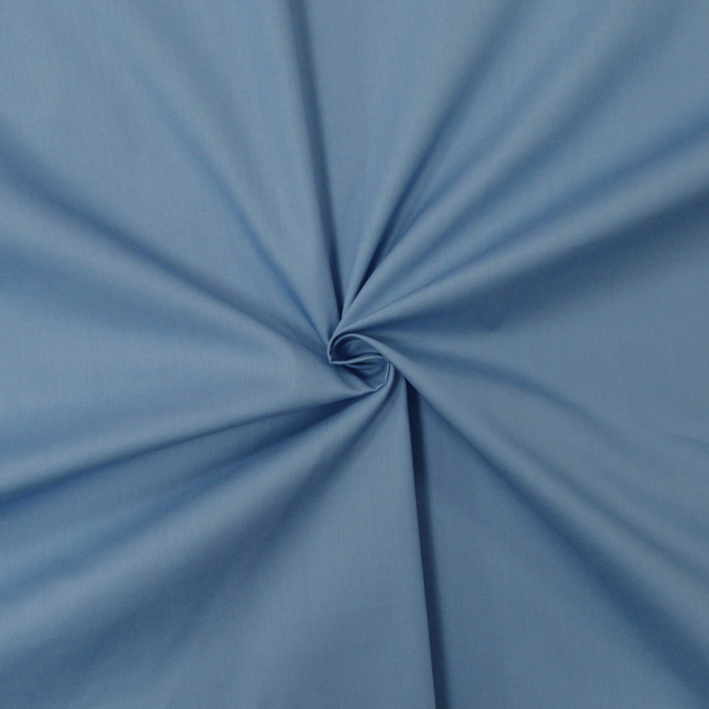 Popeline de coton bleu indigo - www.designers-factory.com