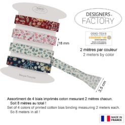 Lot de biais imprimé - www.designers-factory.com