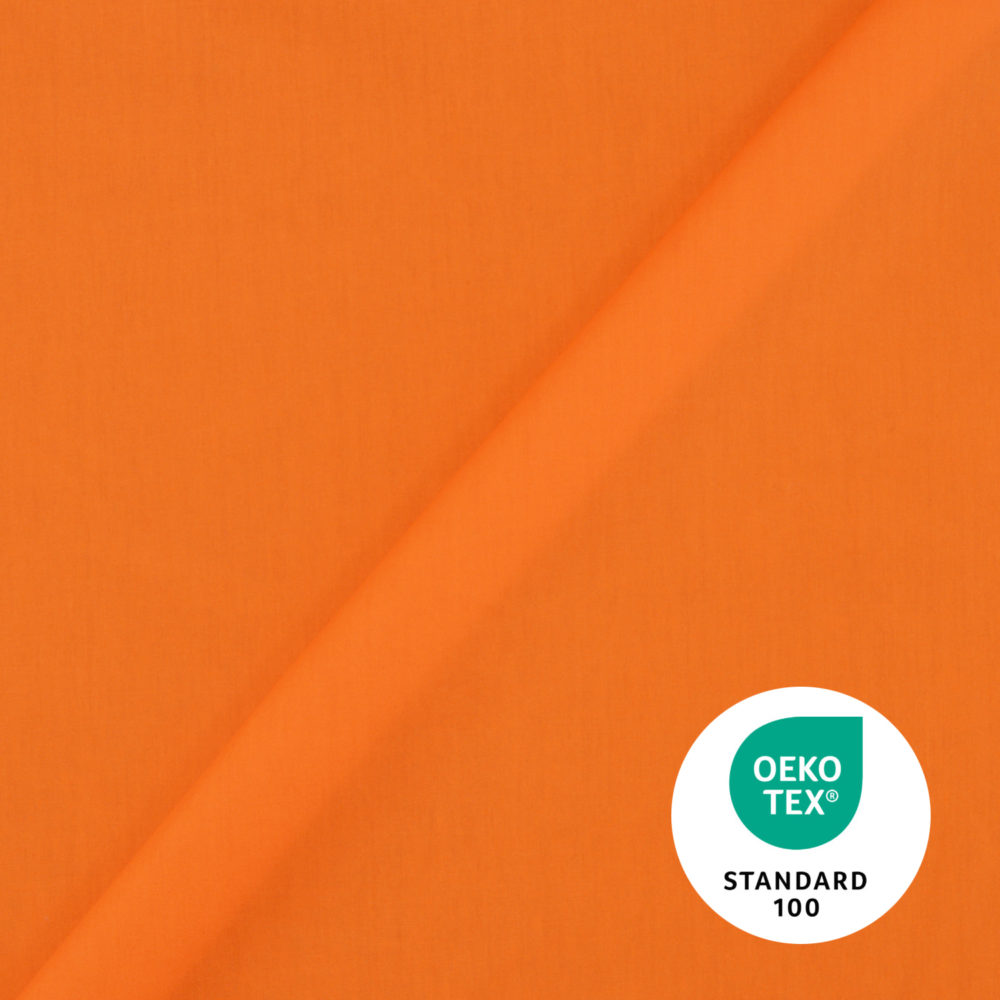 Tissu popeline de coton orange – Image 2