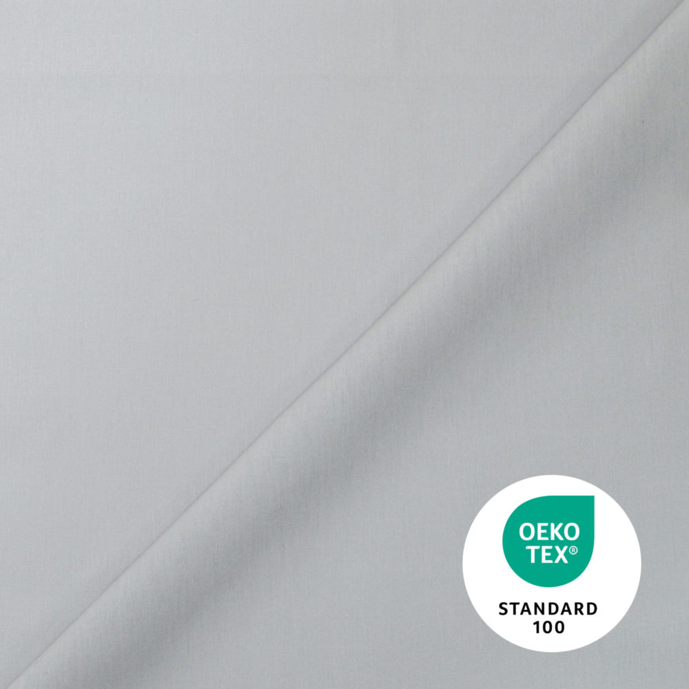 Light grey cotton poplin fabric - sold by piece - Image 2