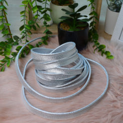 Passepoil lurex argenté large - www.designers-factory.com